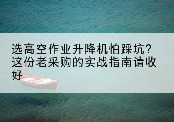 萍乡高空作业升降机厂家推荐-选高空作业升降机怕踩坑？这份老采购的实战指南请收好